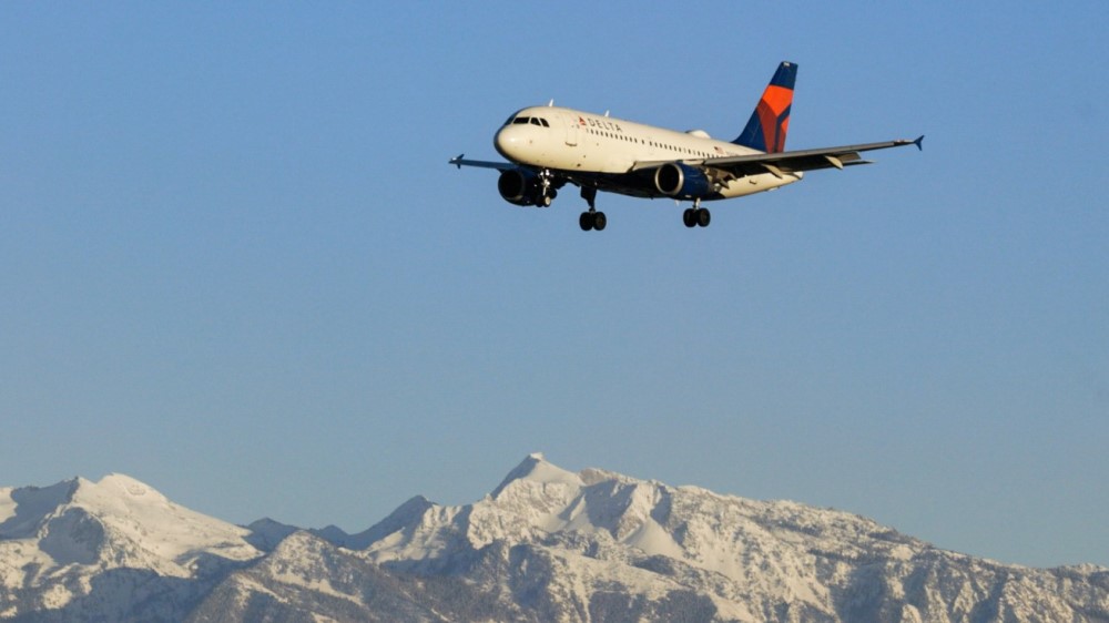 Vliegtuig naar Salt Lake City.